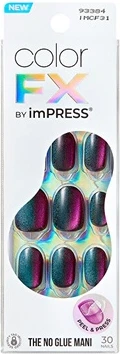 Накладные ногти Kiss Самоклеящиеся ногти Impress Color Fx Before Hours - 30 штук