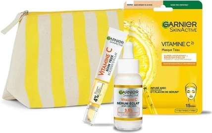 Комплект средств для ухода за лицом Garnier Skin Active Vitamin C Radiance Facial Routine Kit с антивозрастной сывороткой