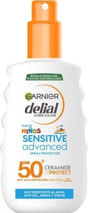 Bolalar uchun quyoshdan himoyalovchi vosita Garnier Niños Sensitive Advanced Vapo SPF50+