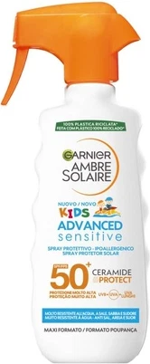 Garnier Ambre Solaire Advanced Sensitive Kids Spf50 Quyoshdan himoyalovchi sprey
