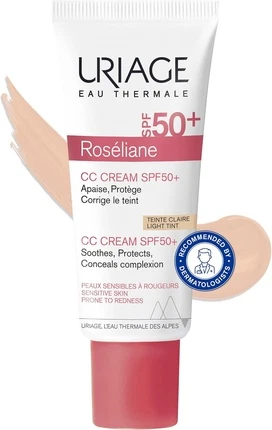 Tinted Day Cream Uriage Roseliane CC Cream SPF 50 Light Tint