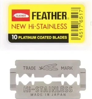 Лезвия для безопасной бритвы с двойным краем Feather