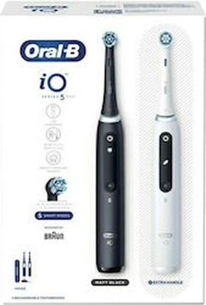 Электрическая зубная щетка Oral-B Io5 Duo Черная и Белая