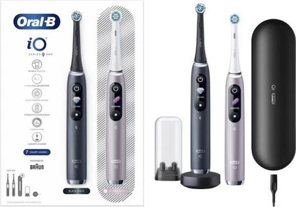 Электрическая зубная щетка Oral-B Io9 Duo Черный и Розовый кварц