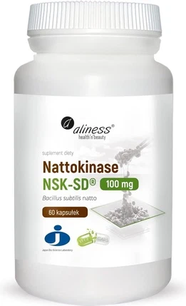Aliness Наттокиназа NSK-SD Bacillus subtilis (Natto) 100 мг 60 капсул