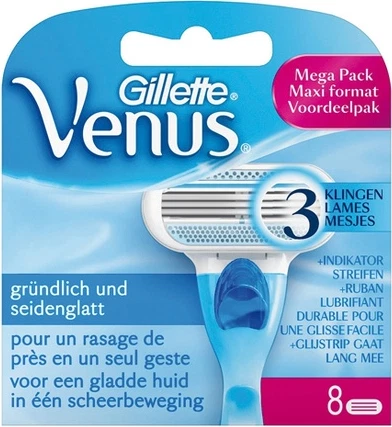 Gillette Venus Ayollar Uchun Qirqish Mashinkasi 8 Ta Mexanizm