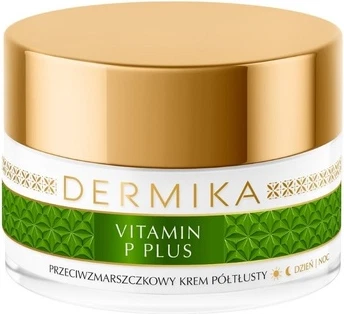 Дневной и ночной гипоаллергенный крем для лица Dermika Vitamin P Plus для нормальной и комбинированной кожи