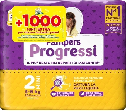 Diapers Pampers Progressi Mini Size 2