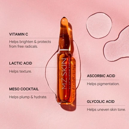 Ампулы Mz Skin Glow Boost Ampoules 5-дневный режим ухода за кожей с витамином С