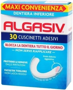 Клейкие подушечки Combe Algasiv 30 для нижней челюсти съемного протеза