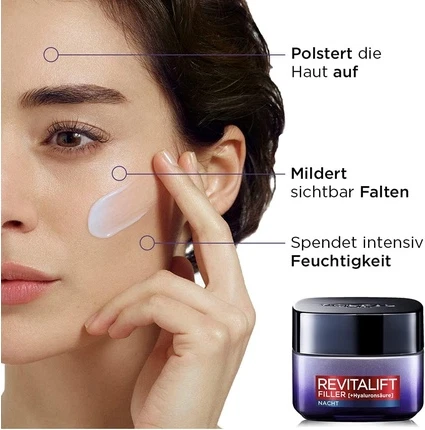 Уход за лицом L'Oreal Professional Ночной крем с гиалуроновой кислотой