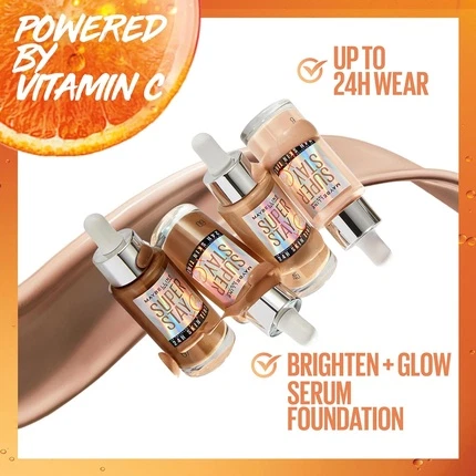 Тональная основа Maybelline Super Stay Skin Tint с витамином С, стойкость до 24 часов, веганская формула