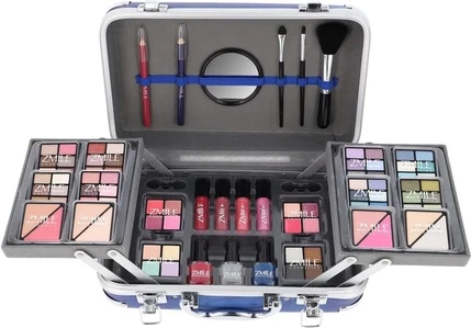 Косметичка Веганская Косметика с Набором для Макияжа Smile Cosmetics Traveller Blue
