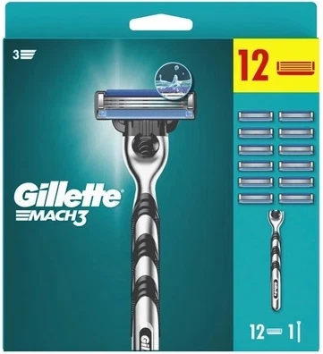 Бритва Gillette Mach3 Regular с 12 сменными головками