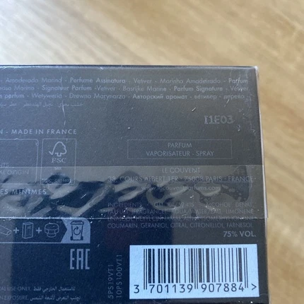 Eau De Toilette Le Couvent Maison De Parfum Vetivera