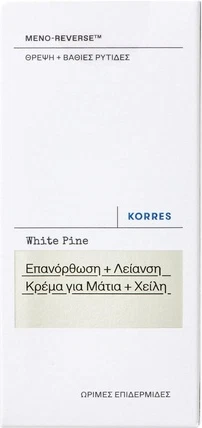 Разглаживающий крем для контура глаз и губ Korres White Pine