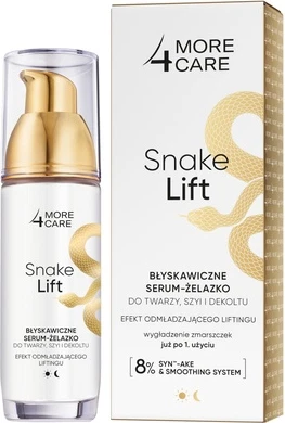 Сыворотка More4care More4care Snake Lift Мгновенная Сыворотка - Железо для Лица, Шеи и Зоны Декольте
