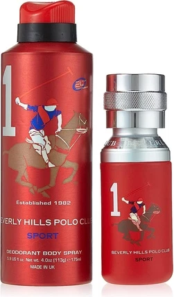 Подарочный набор Eau De Toilette и дезодорант-спрей Beverly Hills Polo Club Sport