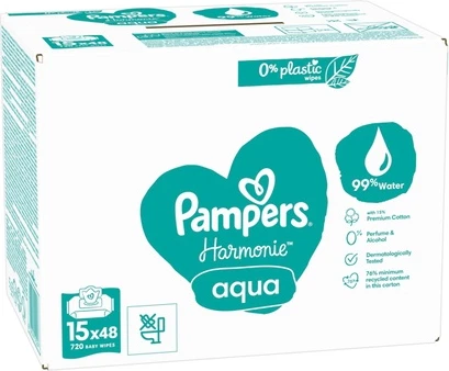 Влажные салфетки Pampers Aqua нежные и освежающие для младенцев