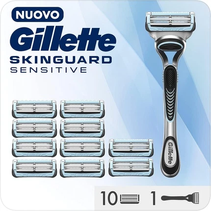 Gillette Skinguard Sensitive erkaklar uchun mo'ylov uchun to'g'nog'ich, terining tirnash xususiyati bilan himoyalash