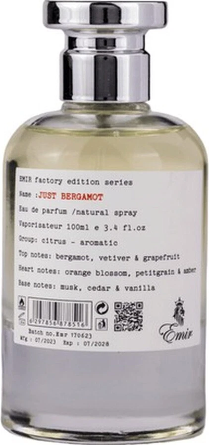 Eau de Parfum Emir Factory Edition Just Bergamot