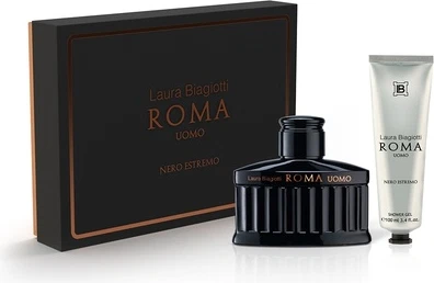 Laura Biagiotti Confine Roma Uomo Nero Estremo Parfüm dəsti