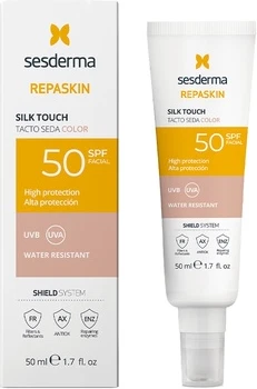 Тонированный солнцезащитный крем для лица Sesderma Repaskin Silk Touch Color