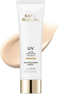 Missha "Safe Block RX Cover Tone Up" quyoshdan himoyalovchi yuz kremi