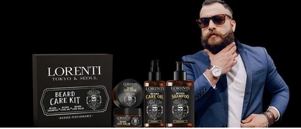 Набор для ухода за бородой Lorenti Шампунь Масло для бороды Бальзам