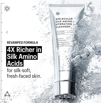 Очищающий крем Allies of Skin Molecular Silk Amino Hydrating Cleanser