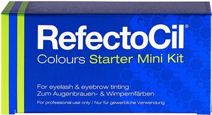 Стартовый набор Refectocil для окрашивания бровей и ресниц, мини-цвета