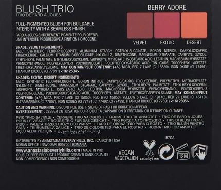 Румяна Anastasia Beverly Hills Ягодное Восхищение Трио
