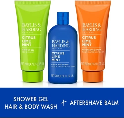 Набор для душа Trio Set Baylis & Harding Citrus Lime & Mint