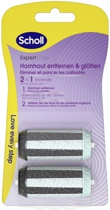 Scholl EXPERTCARE 2 in 1 uchun almashtiriladigan roliklar, qotgan terilarni olib tashlash va tekislash uchun