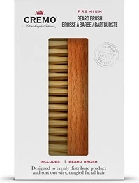 Brush Cremo Premium Beard Brush for Men 100% Natural Sisal Wood Handle to Shape and Style Facial Hair