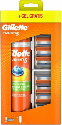 Gillette Fusion Set Sartaroshlik Geli va Zapas Boshchasi bilan