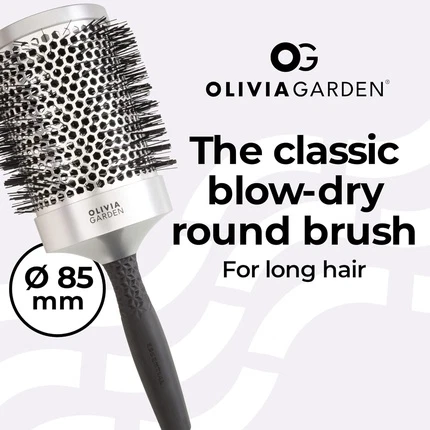 Круглая щетка Olivia Garden Essential Blowout Classic Silver