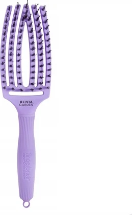 Keng va tekis soch cho'tkasi Olivia Garden Finger Brush Combo Lavanda Medium