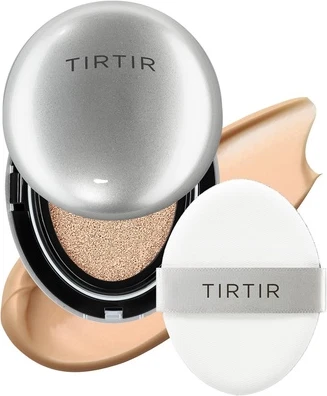 Тональная основа Tirtir Mask Fit Aura Silver Cushion с полусияющим финишем, натуральный