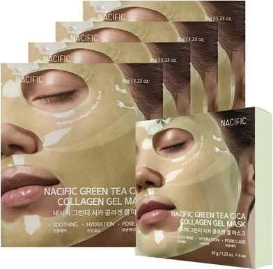 Gel Mask Set Nacific Green Tea Cica Collagen