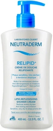 Восстанавливающий липидный очищающий крем-гель для душа Neutraderm Relipid+