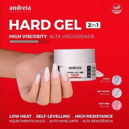 Твердый гель Andreia 2-в-1 Прозрачный