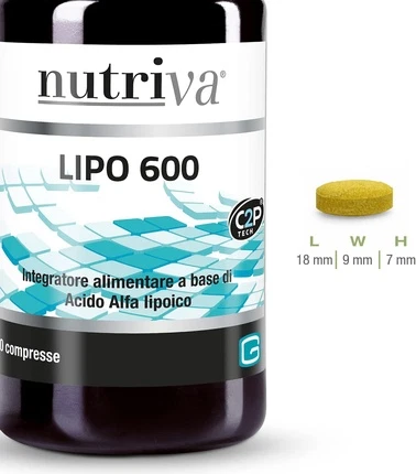 Биологически активная добавка Nutriva Lipo 600 Альфа-липоевая кислота
