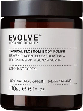 Evolve Organic Beauty Tropical Blossom Tana uchun Abraziy vosita