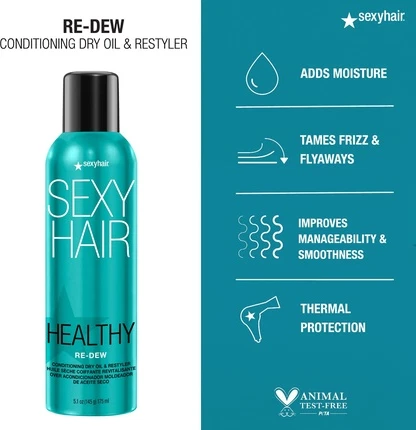 Кондиционирующее сухое масло и средство для укладки Sexy Hair Healthy Re-Dew
