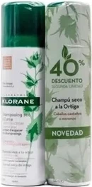 Сухой шампунь Klorane с крапивой для темных волос