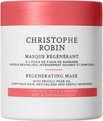 Кремовая маска для волос Christophe Robin с маслом опунции Регенерирующая