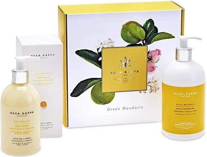 Shower Gel and Body Lotion Gift Set Acca Kappa Green Mandarin
