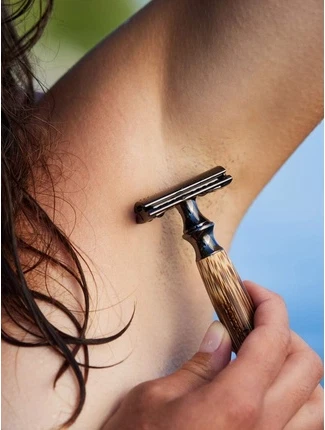 Бритва Pandoo Safety Razor с подставкой и бамбуковой ручкой