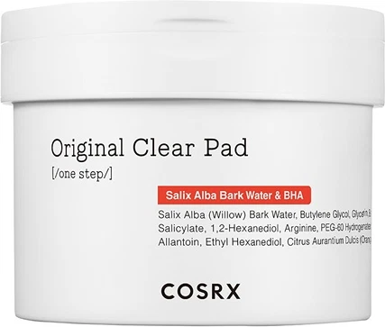 Пропитанные тонером отшелушивающие диски Cosrx One Step Original Clear